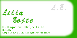 lilla bojte business card